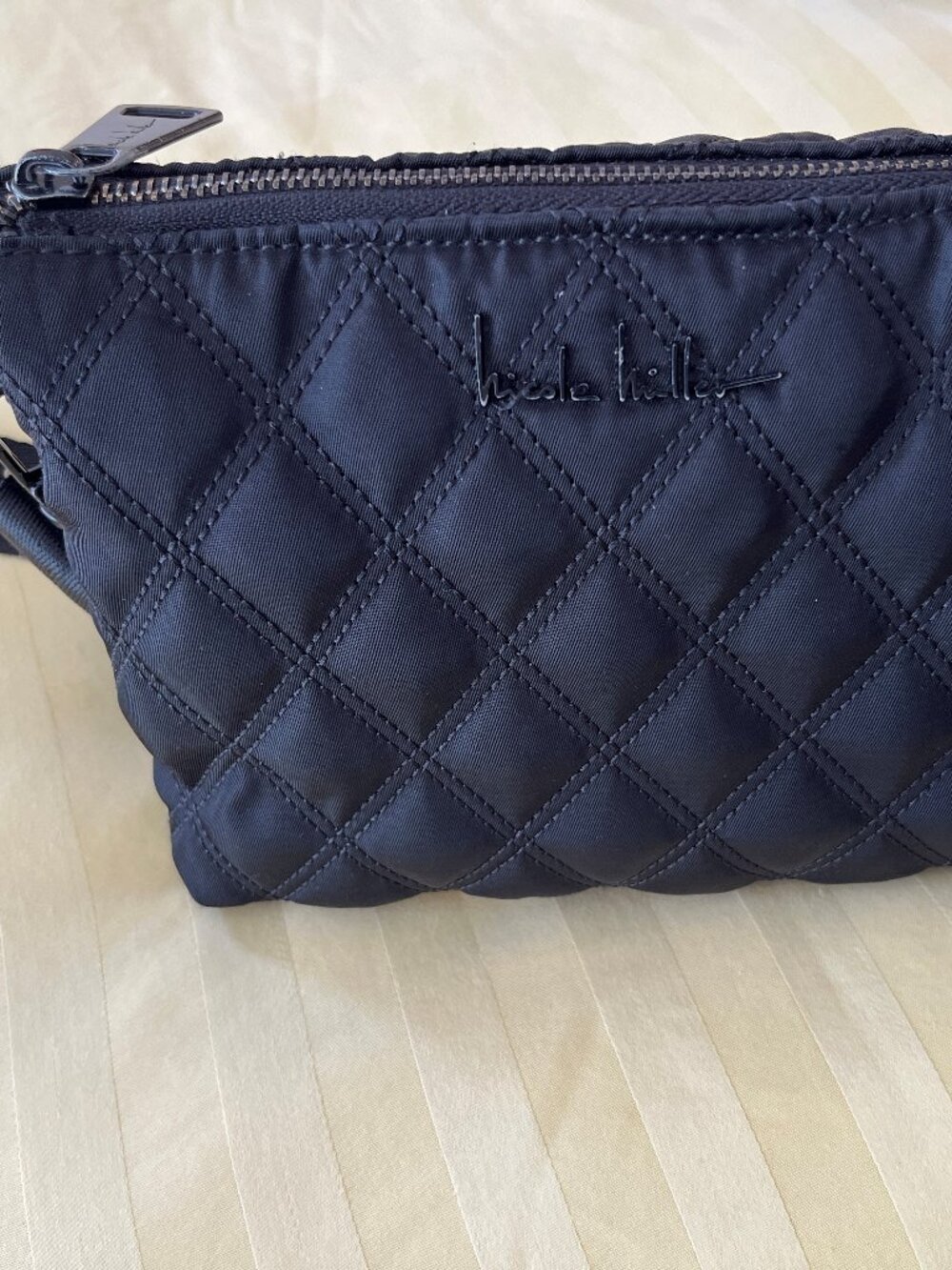 Nicole Miller Quilted Crossbody Shoulder Bag / Purse